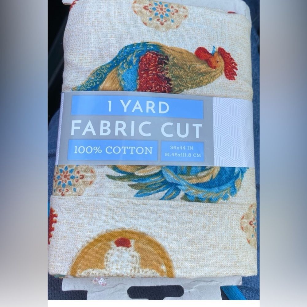 Rooster fat quarter material discontinued ċ